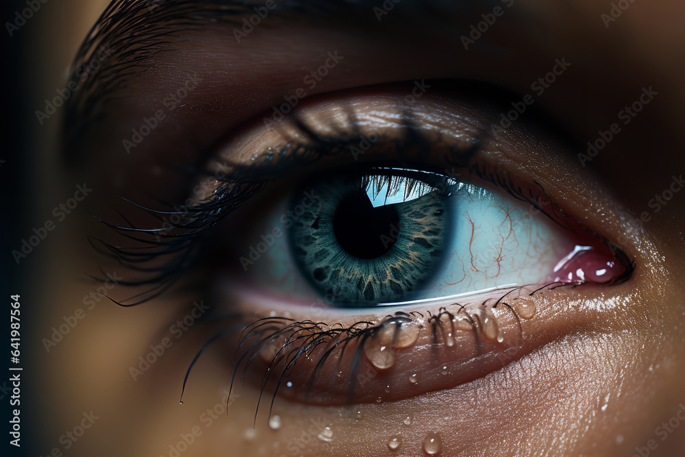 Fototapeta premium Emotion and resolve intertwine, highlighting the strength found even in vulnerability