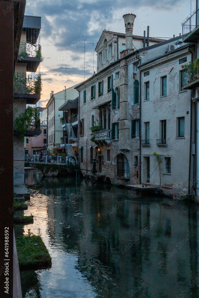 a glimpse of the historic center of Treviso with its famous canals