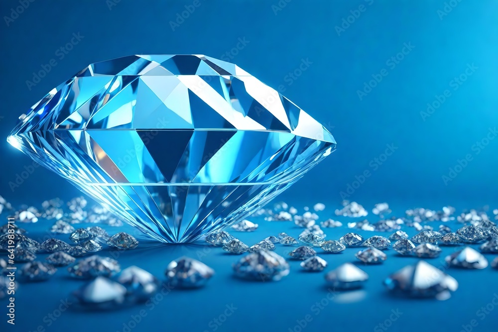 diamond on blue diamond on blue