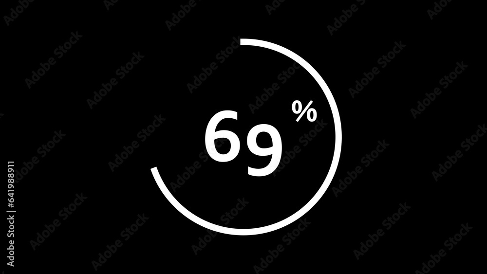 Science Loading white Circle Ring on black background. 100 in the loading ring. Loading Transfer Download Animation from zero to one hundred percent. Circle percentage Science Loading white Circle Ring on black background. 100 in the loading ring. Loading Transfer Download Animation from zero to one hundred percent. Circle percentage