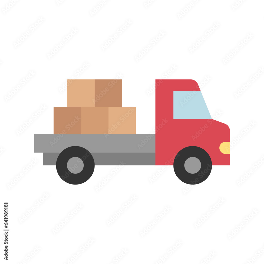 Truck icon. Delivery symbol. Pictogram isolated on white background. Truck icon. Delivery symbol. Pictogram isolated on white background.