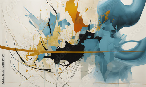 peinture moderne et abstraite avec effets de matières