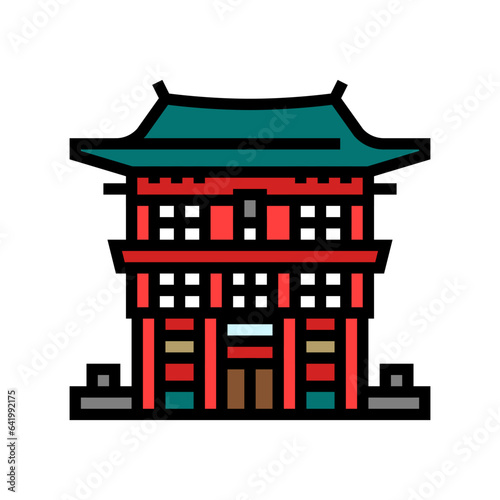 miko shrine maiden shintoism color icon vector. miko shrine maiden shintoism sign. isolated symbol illustration