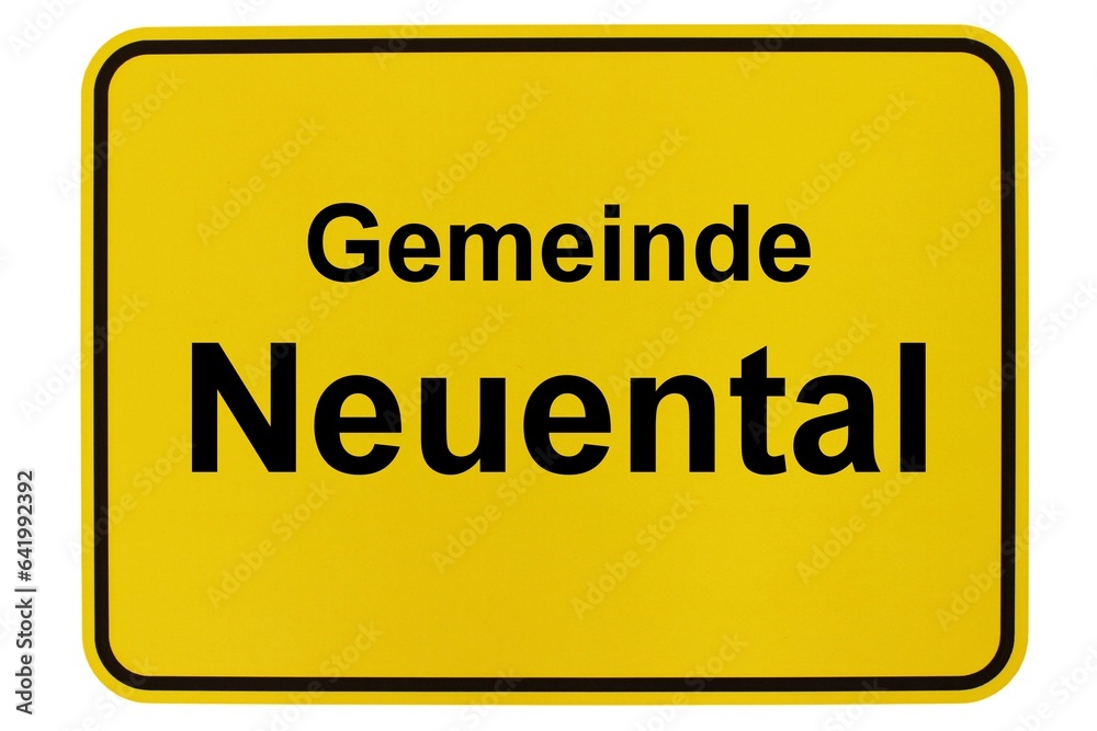 Illustration eines Ortsschildes der Gemeinde Neuental in Hessen Illustration eines Ortsschildes der Gemeinde Neuental in Hessen