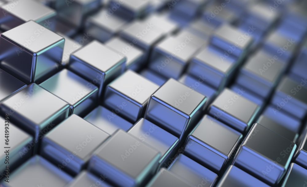 Obraz premium abstract metal cubes