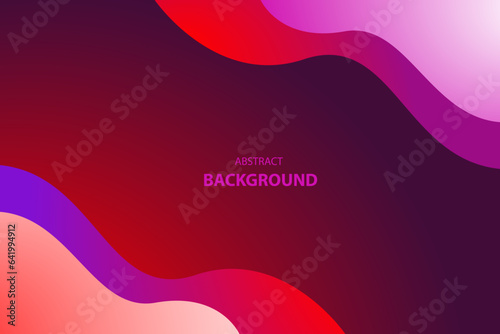 Colorful wave modern background for template, poster, flyer design. Vector illustration