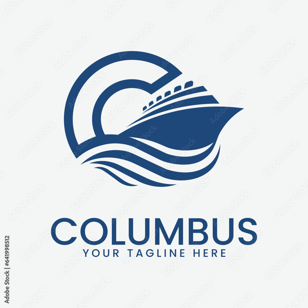 columbus logo vector illustration design