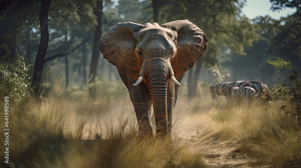 Fototapeta premium AI-enhanced wildlife tracking for preservation and conservation efforts.