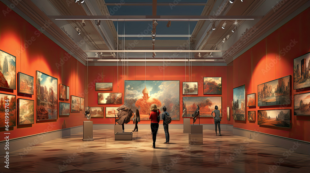 AI-enhanced art galleries curating immersive and dynamic exhibitions.