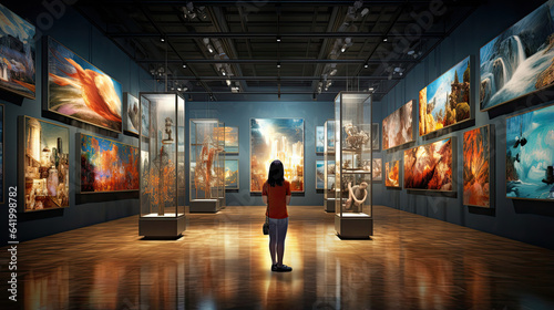 AI-enhanced art galleries curating immersive and dynamic exhibitions.