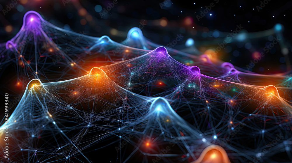 Interconnected qubits forming a quantum entanglement web demonstrating the entangled state's role in quantum information transfer. Interconnected qubits forming a quantum entanglement web demonstrating the entangled state's role in quantum information transfer.