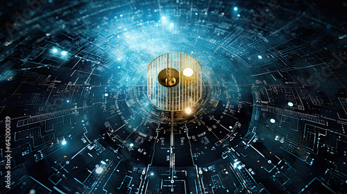 Quantum encryption keys exchanged through entanglement guaranteeing secure information exchange.