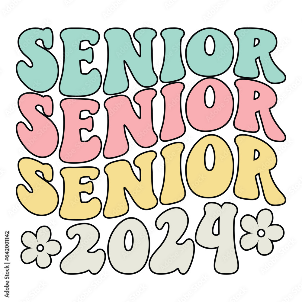Senior 2024 Retro SVG Senior 2024 Retro SVG