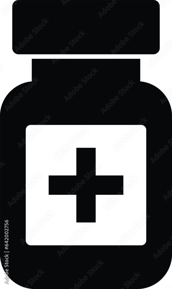 Medicine bottle icon vector isolated on white background . Medicament icon Medicine bottle icon vector isolated on white background . Medicament icon