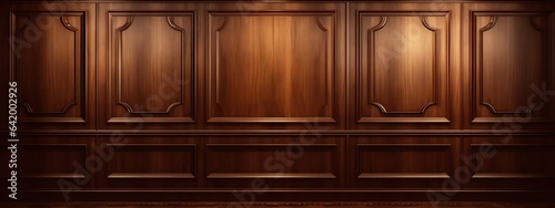 Luxury Wood Paneling Wall Background or Texture