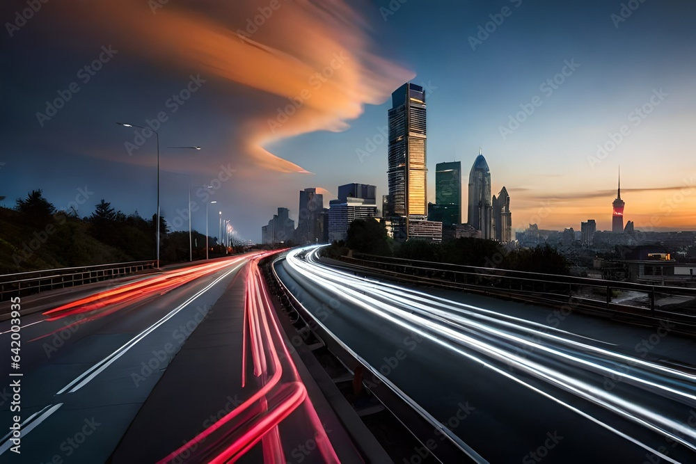 Fototapeta premium traffic at night