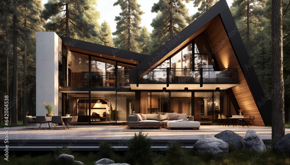 Modern Design House in the Forest Modern Design House in the Forest