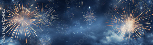 Panoramic New Year's Eve Party Background Banner