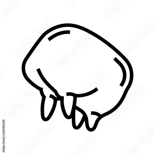 cow udder line icon vector. cow udder sign. isolated contour symbol black illustration