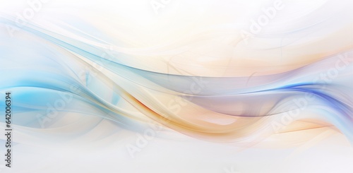 Abstract background with smooth lines in blue and orange colors on white