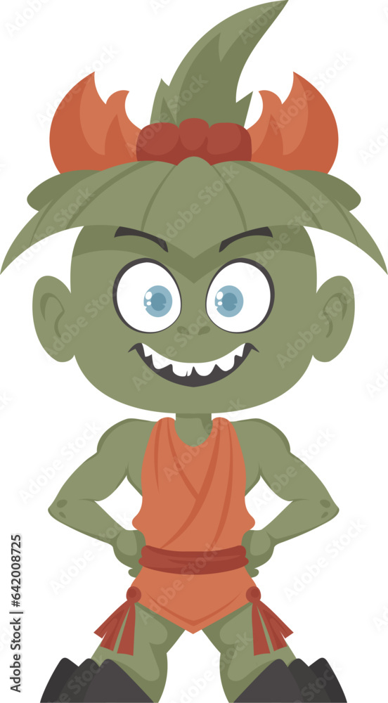 Obraz premium This cute creature is really funny and can make people laugh. Cartoon style.