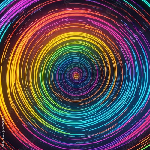 Abstract colorful background wallpaper. Beautiful rainbow wave lines. Generative AI