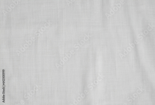 Fabric backdrop White linen canvas crumpled natural cotton fabric Natural handmade linen top view background Organic Eco textiles White Fabric linen texture. Made with generative ai