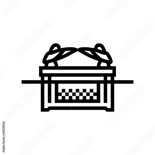 ark of the covenant line icon vector. ark of the covenant sign. isolated contour symbol black illustration