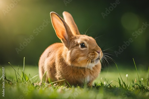 rabbit in the grass © Mr. PNG