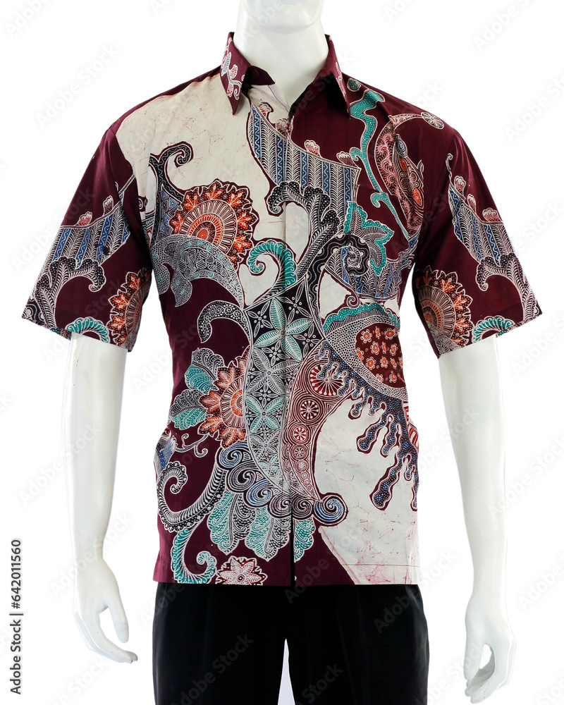 Short sleeve batik shirt, with Nusantara pattern. As clothing that emphasizes the value of ancestral traditional heritage, batik clothing is widely used for formal events. Short sleeve batik shirt, with Nusantara pattern. As clothing that emphasizes the value of ancestral traditional heritage, batik clothing is widely used for formal events.