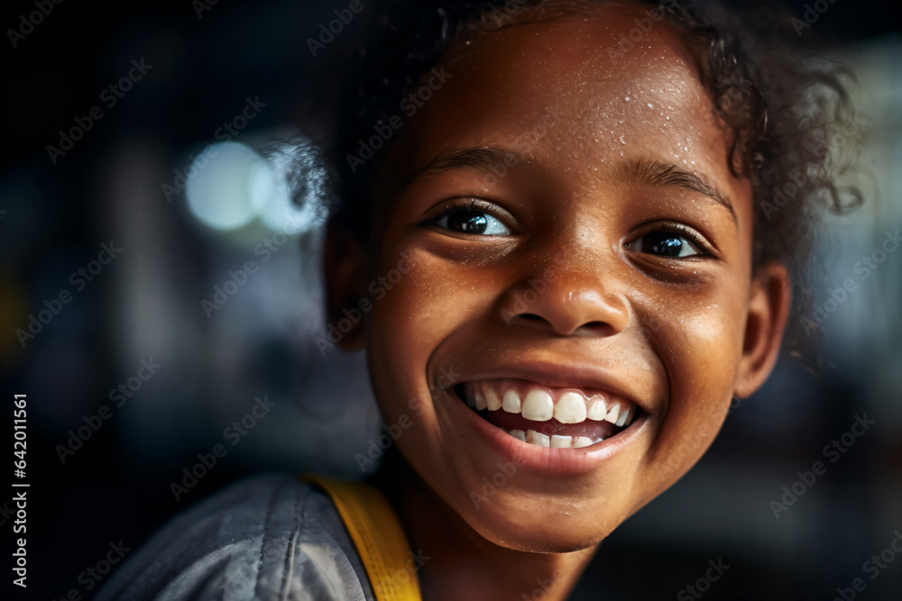 Close-up of a genuine smile, a sign of happiness and joy. Close-up of a genuine smile, a sign of happiness and joy.