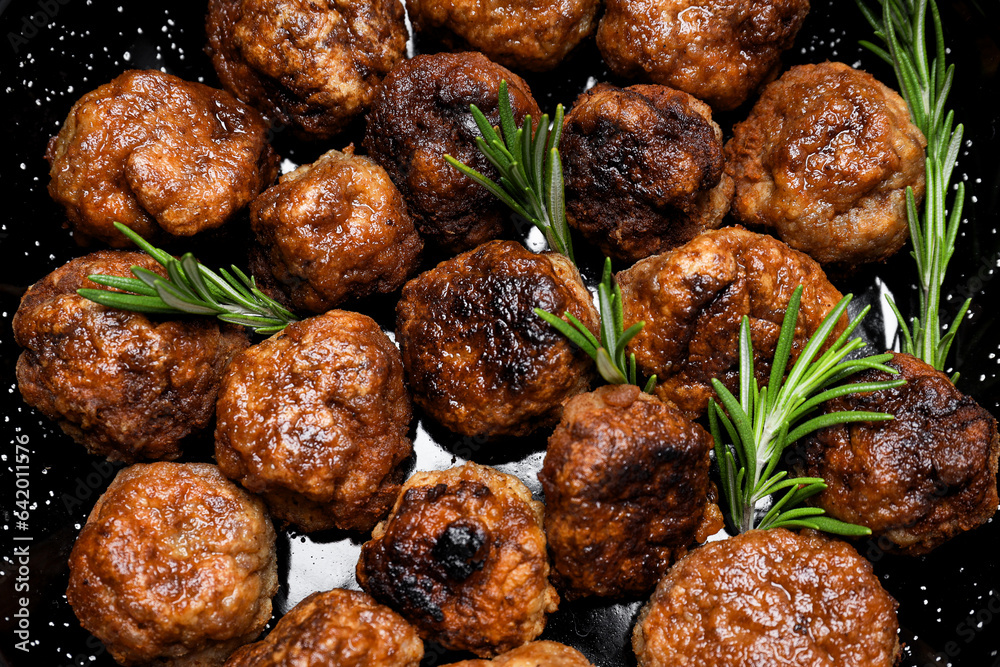 Tasty meat food and homemade food concept - meatballs Tasty meat food and homemade food concept - meatballs
