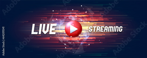 Live streaming background. Vector template for your design.