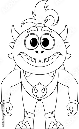 This cartoon character is different from the rest and has unique abilities. Childrens coloring page.