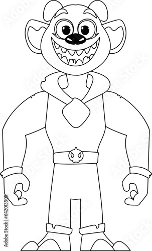 This cartoon character is different from the rest and has unique abilities that make it special. Childrens coloring page.