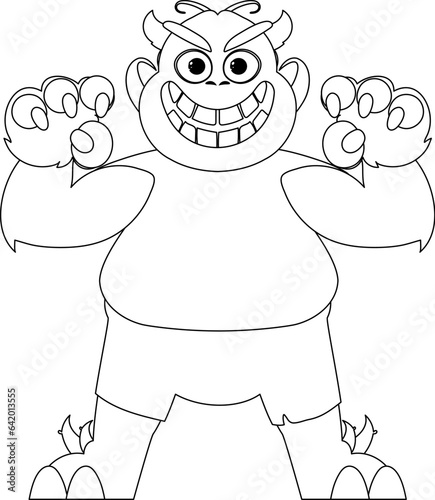 This cartoon character is unique and stands out from the rest because it has special abilities that set it apart. Childrens coloring page.