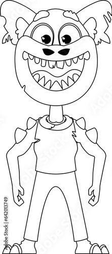 This cartoon character is unique and stands out because it has abilities that no one else has. Childrens coloring page.