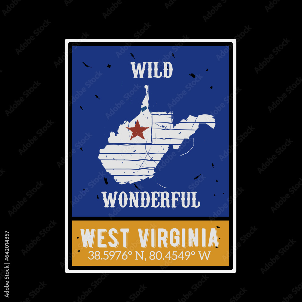 vector of west virginia slogan, wild and wonderful, perfect for print, etc