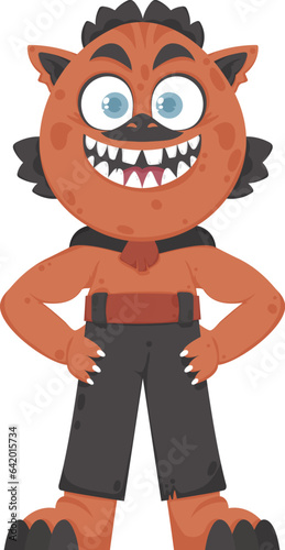 This creature is funny and does unexpected stuff. Cartoon style.