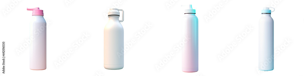 black bottle with handle made of white plastic transparent background black bottle with handle made of white plastic transparent background