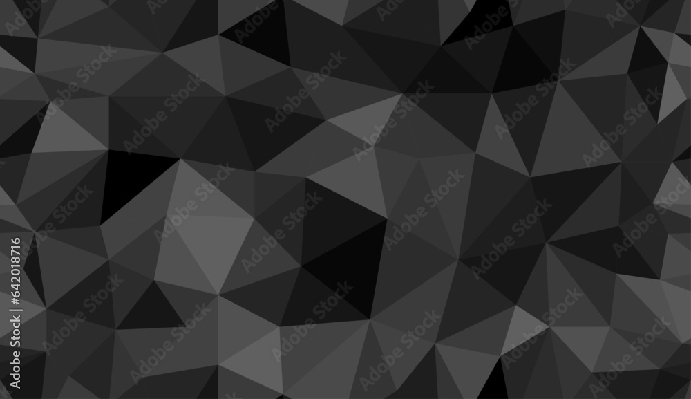 Seamless polygonal background image in black tones. Seamless polygonal background image in black tones.