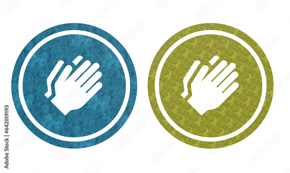 Fototapeta premium Hand icon symbol with texture