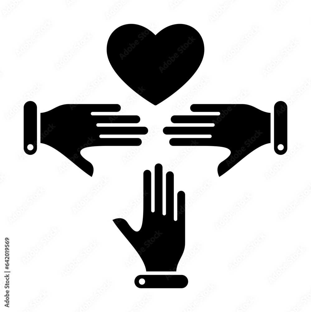 Fototapeta premium Empathy Glyph Icon