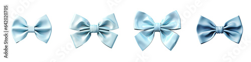 transparent background with a solitary blue bow tie