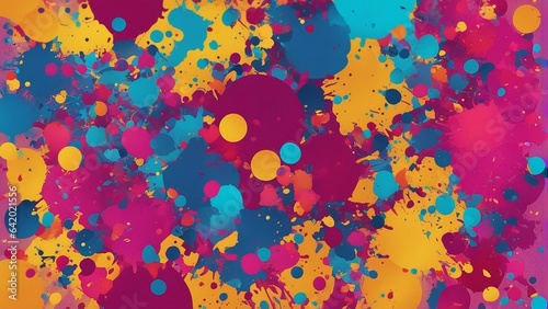 Colourful paint splatter drop background