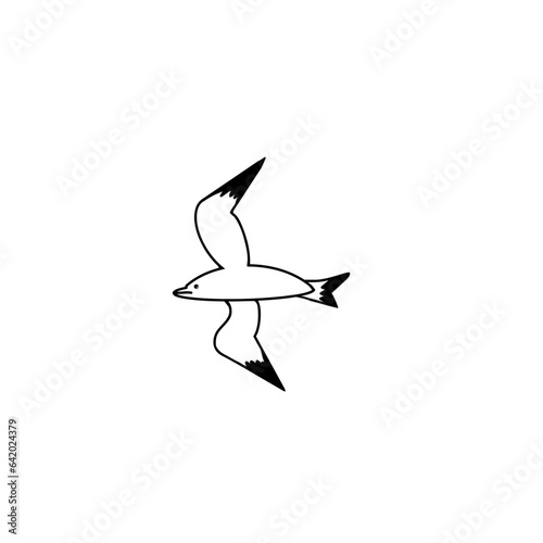 albatross, sketch vector illustration, isolated on a white background.