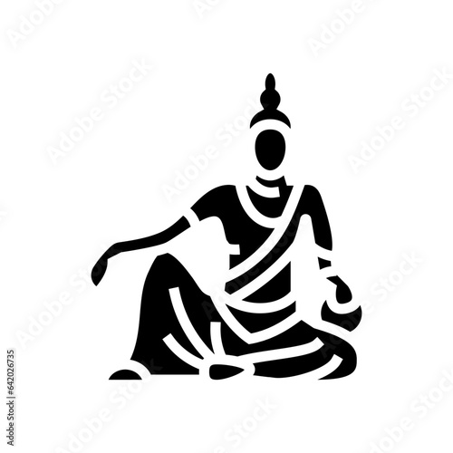 bodhisattva buddhism glyph icon vector. bodhisattva buddhism sign. isolated symbol illustration
