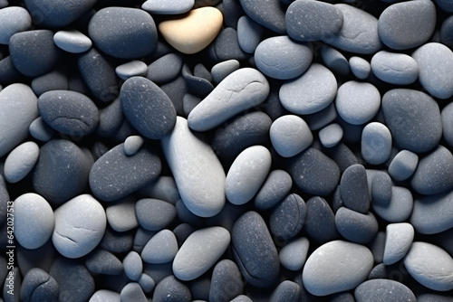 Abundance of Pebbles in Various Shapes and Sizes.