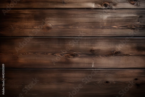 Dark Brown Wooden Texture Background- Timber Plank Board