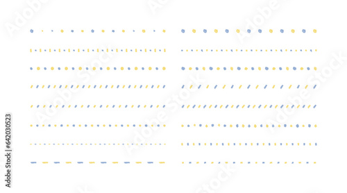 イラスト素材：ライン素材のあしらい　手書きのシンプルでかわいい罫線. simple hand draw borders